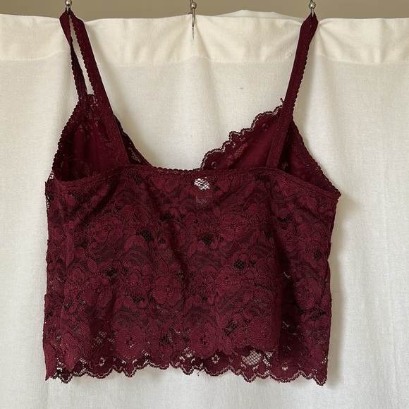 Wishlist Burgundy lace longline bralette. Size S - Picture 3 of 6